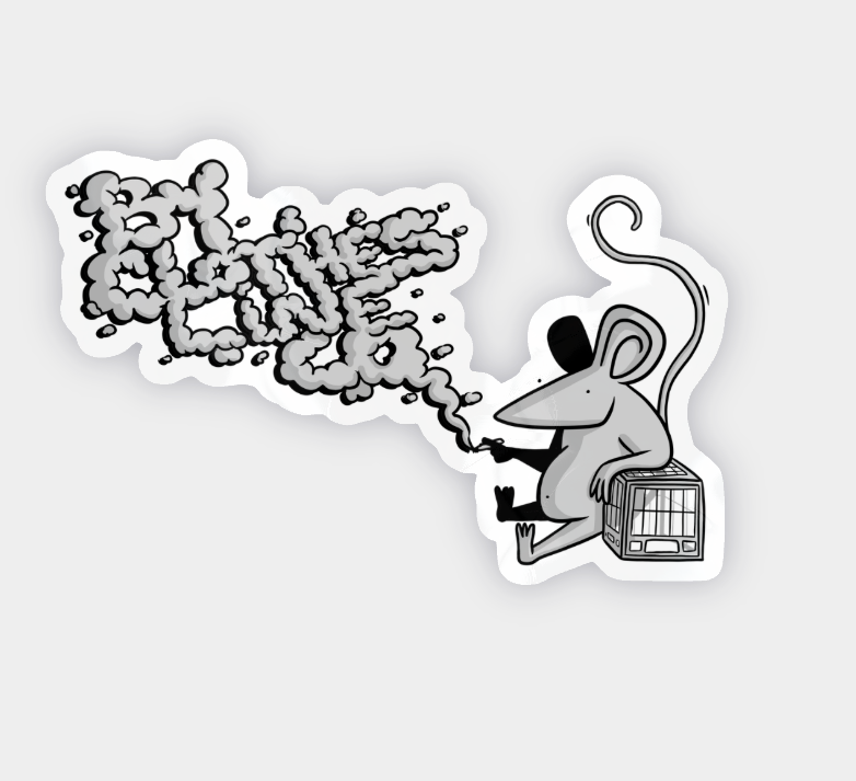 Smoko Crate Rat Sticker