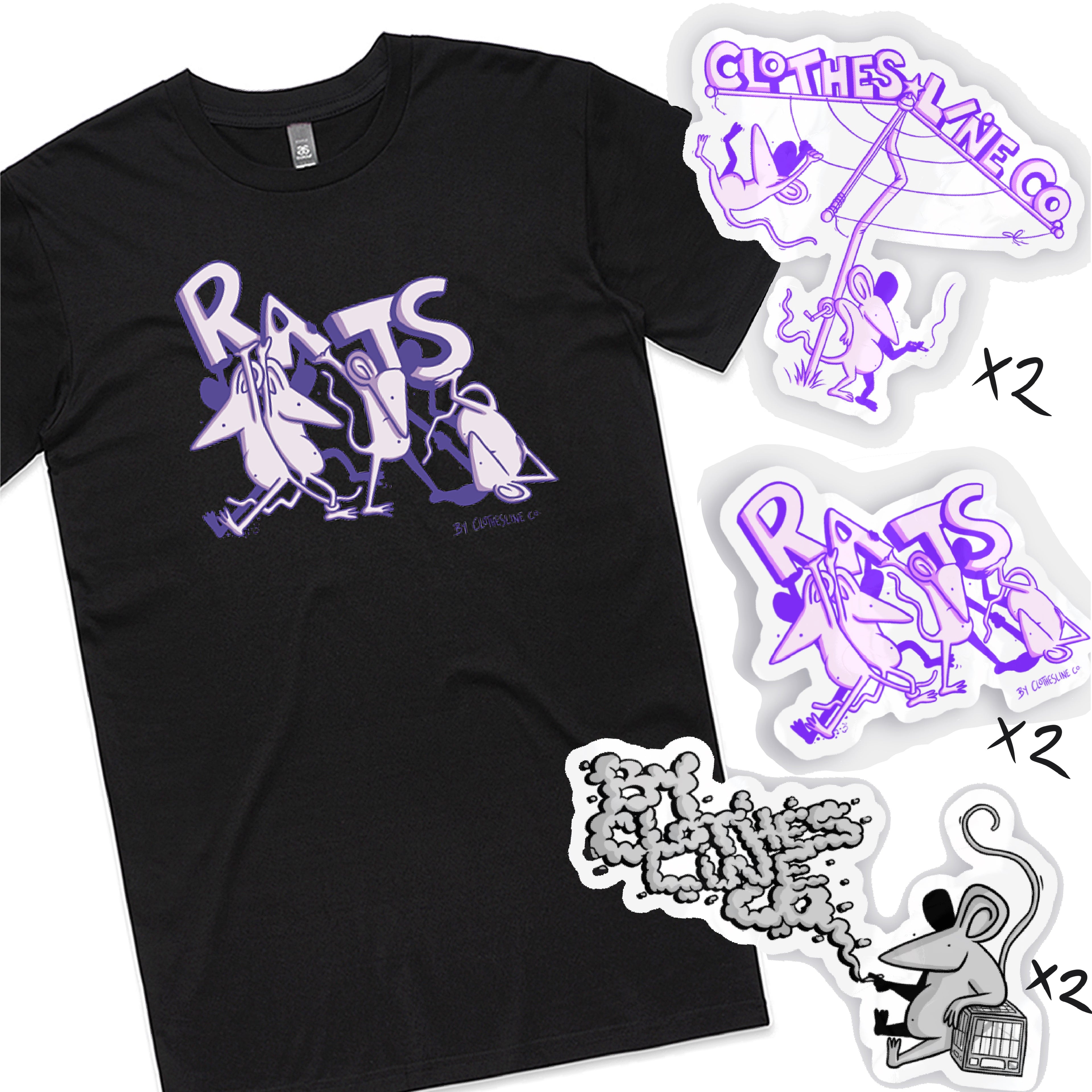 A SHIRT & SOME STICKERS